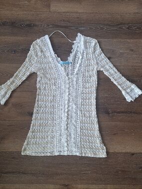 Solitaire Crochet Lace Swim Coverup